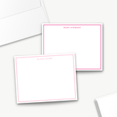 monogram notecard set, classic stationery, monogram border flat cards, stationery notecard set, personalized notecards